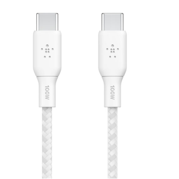Belkin BoostCharge USB-C to USB- C Cable 100W 3M - White - NZ DEPOT