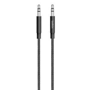 Belkin Matellic MIXITUP 3.5MM Aux Audio Cable 1.2M - Black - NZ DEPOT