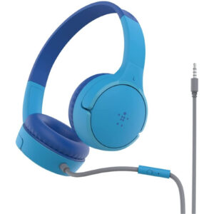 Belkin SoundForm Mini Wired Headphones for Kids - Blue - NZ DEPOT