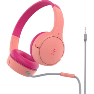 Belkin SoundForm Mini Wired Headphones for Kids - Pink - NZ DEPOT