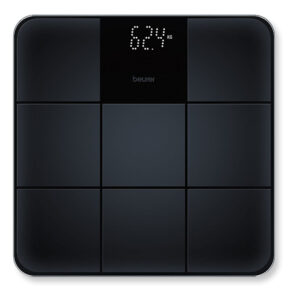 Beurer Weight & Diagnosis GS235 Bathroom Scale - Glass With large LCD display