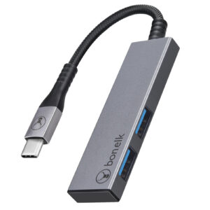 Bonelk Long-Life Series USB-C to 2 Port USB 3.0 Slim Hub (Space Grey) - NZ DEPOT
