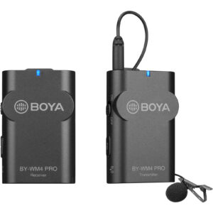 Boya BY WM4 PRO Digital Camera Mount Wireless Omni Lavalier Microphone System 2.4 GHz For Smartphones DSLRs and Camcorders NZDEPOT - NZ DEPOT