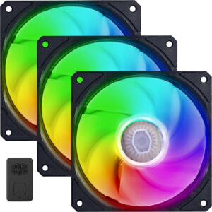 Cooler Master SickleFlow 120 ARGB 3x 120mm Fans ideal for CPU coolers and chassis in take fans NZDEPOT - NZ DEPOT