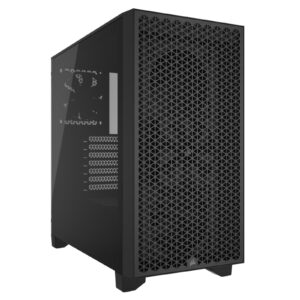 Corsair 3000D Airflow Black Mid Tower Gaming Case Tempered Glass CPU Cooler Support Upto 170mm Graphics Card Support Upto 360mm 7 2 Vetical PCI Slot 360mm Rad Supported Front IO 2x USB HD Audio NZDEPOT - NZ DEPOT