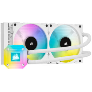 Corsair iCUE H100i ELITE CAPELLIX White 240mm AiO Water Cooling with aRGB Fans