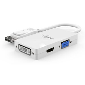 Cruxtec DisplayPort 3 in1 Adaptor -- DisplayPort Male to HDMI / DVI / VGA Female - NZ DEPOT