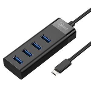 Cruxtec USB-C 4 Port hub. Super Speed Data Transfer Rate up to 5Gbps. Plug and play. - NZ DEPOT