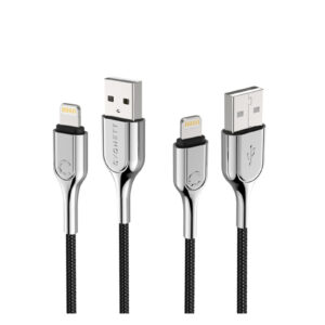 Cygnett CY2669PCCAL Armored Lightning to USB-A Cable 1M - Black - NZ DEPOT