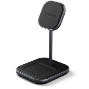 Cygnett CY3769ACOCP MagDesk 2-in-1 Magnetic Wireless Charger 15W - Black - NZ DEPOT