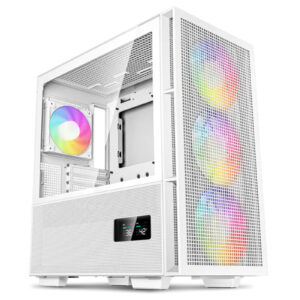 DEEPCOOL CH560 Digital White ATX Mid Tower Case Tempered Glass