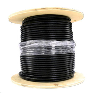 Dynamix 152M Roll RG-6 Shielded Cable Black 75 Ohm. 16 AWG solid core. Foil and braid shield. - NZ DEPOT