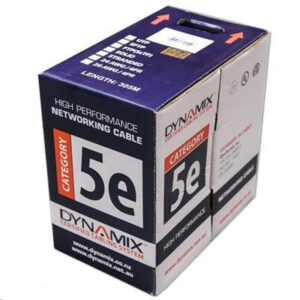 Dynamix C C5E SLDYELLOW 305M Cat5E Yellow UTP SOLID Cable Roll 100MHz 24 AWGx4P PVC Jacket Supplied in Pull Box NZDEPOT - NZ DEPOT