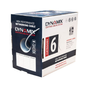 Dynamix C C6 SLD24 WH 305m Cat6 White UTP SOLID Cable Roll 250MHz 24AWGx4P Snagless Molding External O.D. 4.9 0.4mm. PVC Cable Roll in a REELEX II Pull Box. NZDEPOT - NZ DEPOT