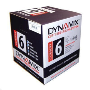 Dynamix C-C6-ST R BLACK 305M Cat6 Black UTP STRANDED Cable Roll. 550MHz 24 AWGx4P PVC Jacket. Supplied on a Reel Box - NZ DEPOT
