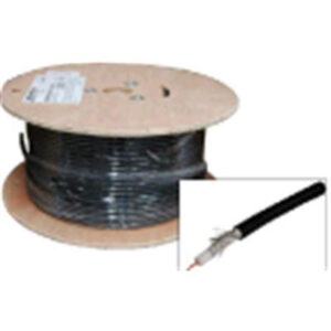Dynamix C-RG6-305 305m Roll RG6 Shielded Cable Black. 75ohm. 18AWG solid Core Foil and braid shield. SKY APPROVED - NZ DEPOT