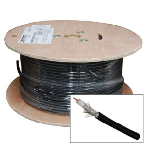Dynamix C RG6 305 BK 305m Roll RG6 Shielded Cable. Black. 75ohm. 16AWG solid core. Foil and braid shield. NZDEPOT - NZ DEPOT