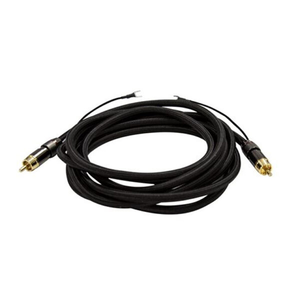 Dynamix CA-SUBG-TQ 0.75M Coaxial Subwoofer Cable RCA Male to Male with Grounding Spade Connectors - NZ DEPOT