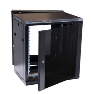 Dynamix RSFDSL9 LITE 9RU Swing Wall Mount Cabinet. Right hand mounted. The LITE version excludes fixed shelves