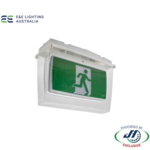 E&E 3W LED Weatherproof Exit All in One Wall/Ceiling Mount Lithium Battery IP65 - CS-EXLEDLWP-NZ -  -  - Emergency & Exit Lighting