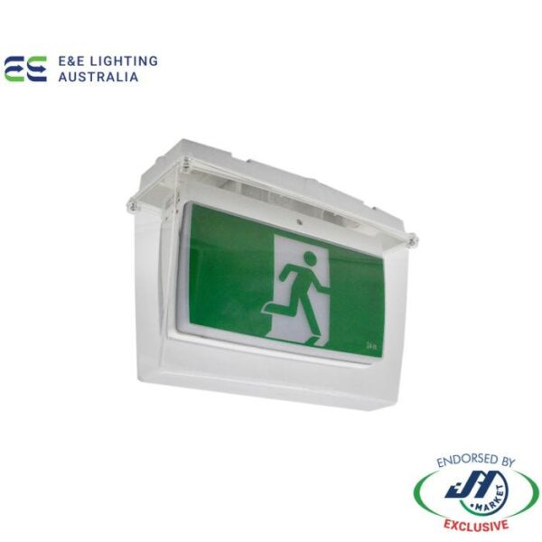 E&Amp;E 3W Led Weatherproof Exit All In One Wall/Ceiling Mount Lithium Battery Ip65 - Cs-Exledlwp-Nz -  -  - Emergency &Amp; Exit Lighting