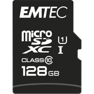 EMTEC microSD Card - 128GB - Class 10 - UHS-I with SD Adapter - Gold - NZ DEPOT