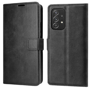 Folio Flip Wallet Case for Galaxy A53 (2022) Black