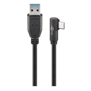 Goobay 51753 USB C to USB A 3.0 cable 90 1m NZDEPOT - NZ DEPOT