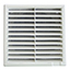 Grille Louvered Plastic Square 150dia w insect screen - GLP150 - Grilles - External Ventilation Grilles