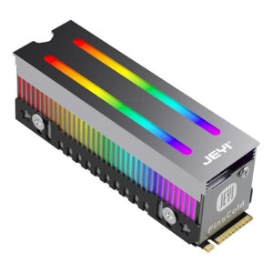 Heatsink of SSD JEYI FinsCold RGB M.2 SSD Heavy Duty Aluminum Heatsink Compatible with NVME NGFF M.2 2280 Sheet Hard Disk Cooler Thermal Conductivity Silicon Wafer Cooling NZDEPOT - NZ DEPOT