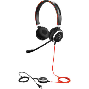 Jabra GN 6399-829-209 EVOLVE 40 UC Stereo USB-A Wired Headset w/3.5mm headphone jack &noise-canceling microphone Over-the-head - Binaural - Supra-aural - Noise Cancelling Microphone - S - NZ DEPOT