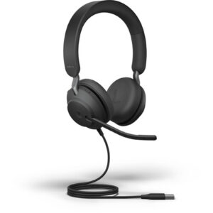 Jabra GN Evolve2 40 UC Stereo USB-A Corded Wired On-Ear Headset Unified Communication
