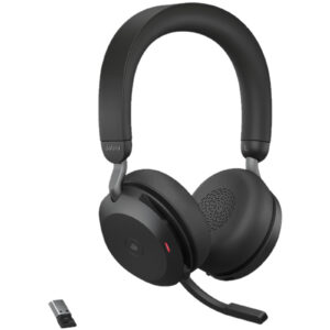 Jabra GN Evolve2 75 Link380a MS Stereo Black Wireless On-ear with USB-A Bluetooth Adapter - NZ DEPOT