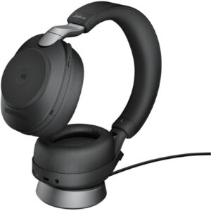 Jabra Enterprise Evolve2 85 Headset Noise Canceling Wireless Over Ear with Stand Microsoft Teams USB Type C Black NZDEPOT - NZ DEPOT