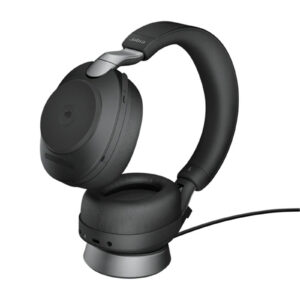 Jabra GN Evolve2 85 MS USB-A 3.5mm Bluetooth Over the Head Wireless Stereo Headset with Charging Stand - Black - NZ DEPOT