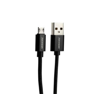 Jackson AV1116 JACKSON 1.5m USB A to Micro USB Sync Charge Cable. Braided CableProvidesExtraDurability. Black Colour. NZDEPOT - NZ DEPOT