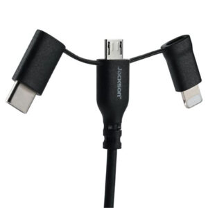 Jackson AV1118 JACKSON 1m MFi Certified 3-in-1 Sync & Charge Cable. Includes Micro USB