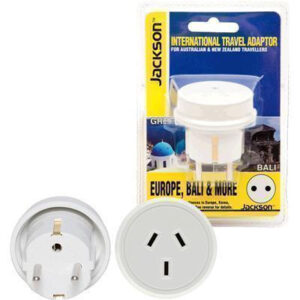 Jackson PTA8810 Euro Outbound Travel Adaptor. Converts NZ/Aust Plugs for use in Europe & Bali. For use with NZ and Australian Appliances overseas - NZ DEPOT