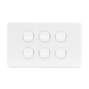 JinHang Classic 10A 6 Gang Wall Switch - JHE-CS312-NZ -  - Switches & Sockets - Electrical