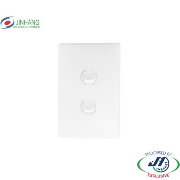 Jinhang Classic 250V 10A 2 Gang Wall Switch Vertical - Jhe-Cs304-V-Nz -  - Switches &Amp; Sockets - Electrical