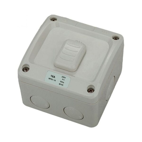 Jinhang Ip66 1 Gang Weatherproof Switch 250V 16A 1 Pole 2 Way - Jhe-Wps1-16-Nz -  - Weatherproof - Electrical