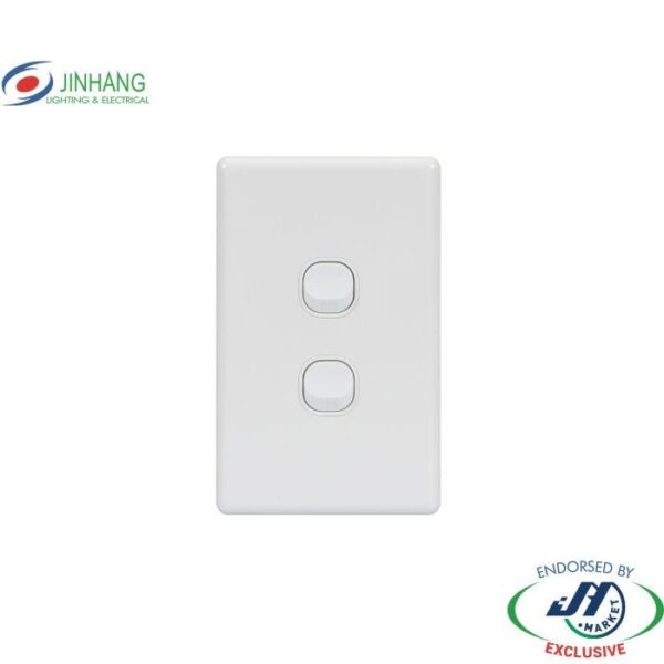 Jinhang New Classic Series 2 Gang Switch Vertical 250V 10A - Jhe-Ncs304-V-Nz -  - Switches &Amp; Sockets - Electrical