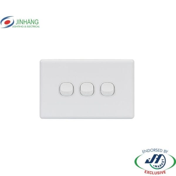 Jinhang New Classic Series 3 Gang Switch 250V 10A - Jhe-Ncs306-Nz -  - Switches &Amp; Sockets - Electrical