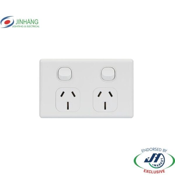 Jinhang New Classic Series Double Gpo 250V 15A - Jhe-Ncs337-Nz -  - Switches &Amp; Sockets - Electrical