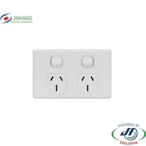 Jinhang New Classic Series Double Gpo Double Pole 250V 15A - Jhe-Ncs319-Nz -  - Switches &Amp; Sockets - Electrical