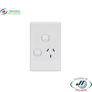 JinHang New Classic Series Single GPO with Extra 250V 10A Switch Vertical - JHE-NCS314-V-NZ -  - Switches & Sockets - Electrical