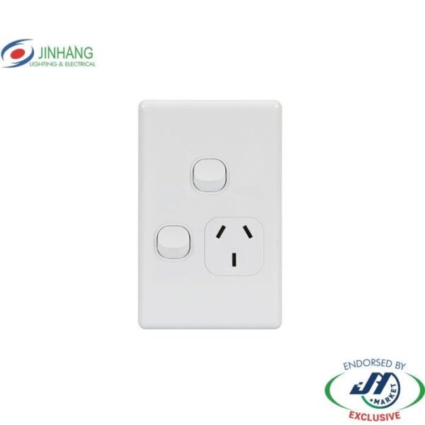 Jinhang New Classic Series Single Gpo With Extra 250V 10A Switch Vertical - Jhe-Ncs314-V-Nz -  - Switches &Amp; Sockets - Electrical