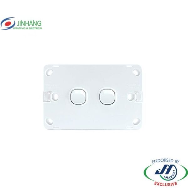 Jinhang Slim 10A 2 Gang Wall Switch - Jhe-Ks304-Nz -  - Switches &Amp; Sockets - Electrical