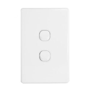 JinHang Slim 10A 2 Gang Wall Switch Vertical - JHE-KS304-V-NZ -  - Switches & Sockets - Electrical