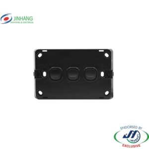 JinHang Slim 10A 3 Gang Wall Switch Matte Black JHE KS306 BK NZ Switches Sockets Electrical NZ DEPOT - NZ DEPOT